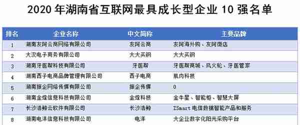 长沙企业囊括2020年湖南省互联网企业50强