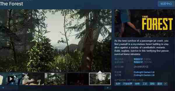 历时4年打造的生存恐怖游戏《The Forest 森林》如何获得高口碑？